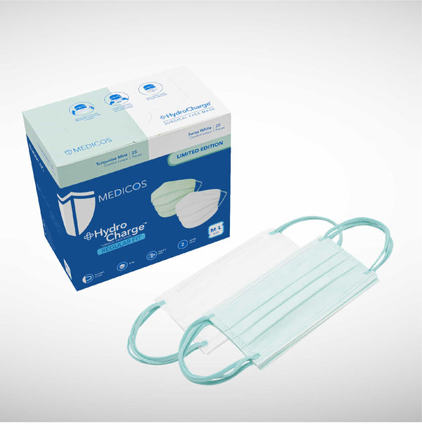 HydroCharge™ Regular Fit 4ply Surgical Face Mask (Duo Mint)