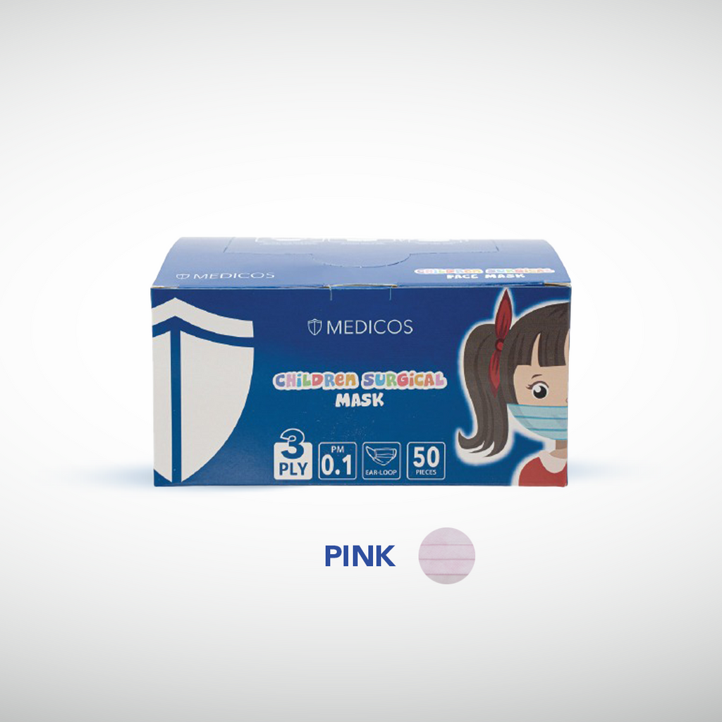 3 ply Children Sub Micron Surgical Mask (Pink)