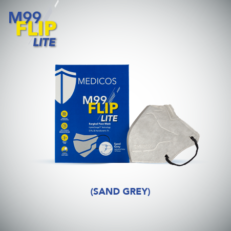 M99 FLIP Lite Surgical Face Mask (Sand Grey)