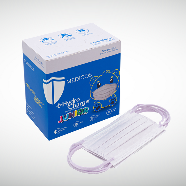 HydroCharge™ Junior 4ply Surgical Face Mask (Taro Lilac)