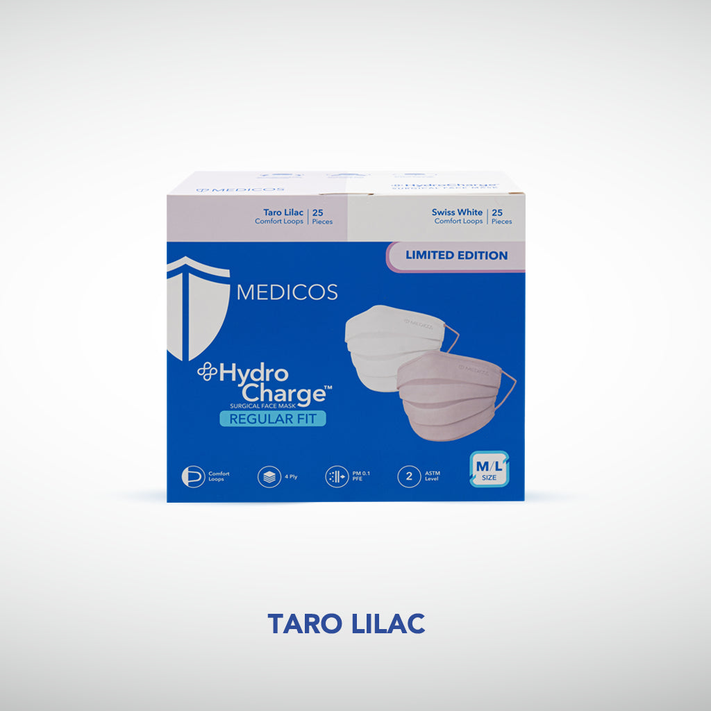MEDICOS 4-ply HydroCharge™ Surgical Face Mask - Regular Fit