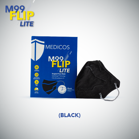 M99 FLIP Lite Surgical Face Mask (Black)