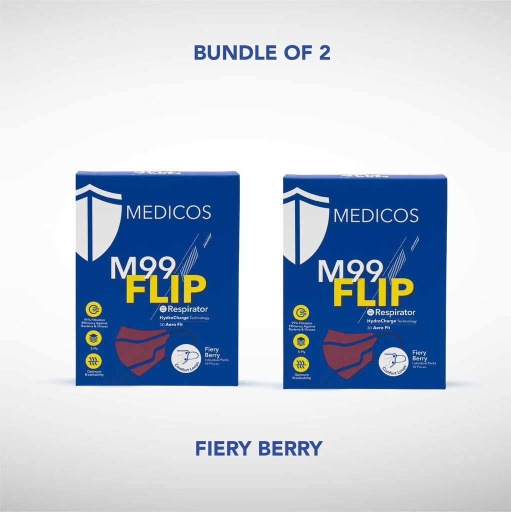 2nd 50% Off - M99 FLIP Respirator (Fiery Berry)