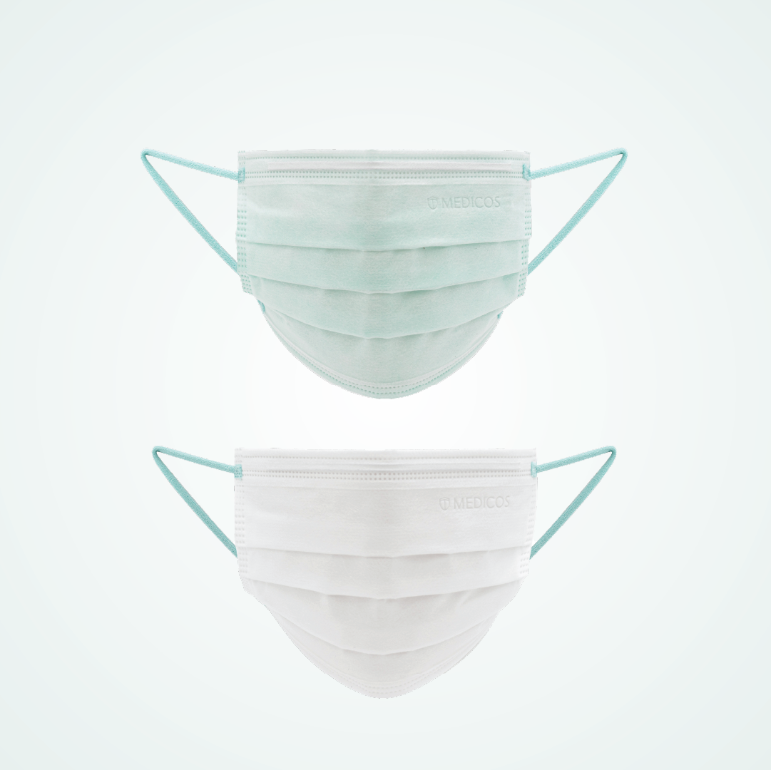 MEDICOS 4-ply HydroCharge™ Surgical Face Mask - Regular Fit