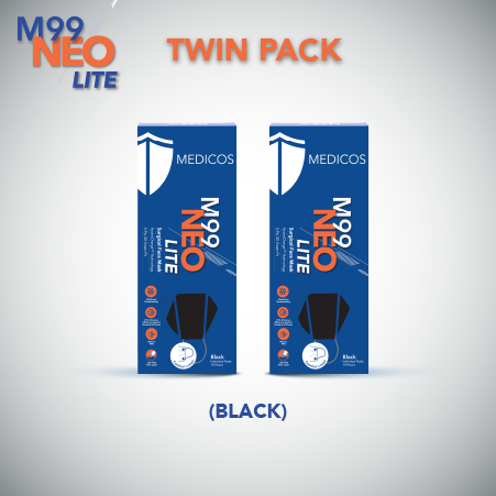 Twin Pack - M99 NEO Lite Surgical Face Mask (Black)