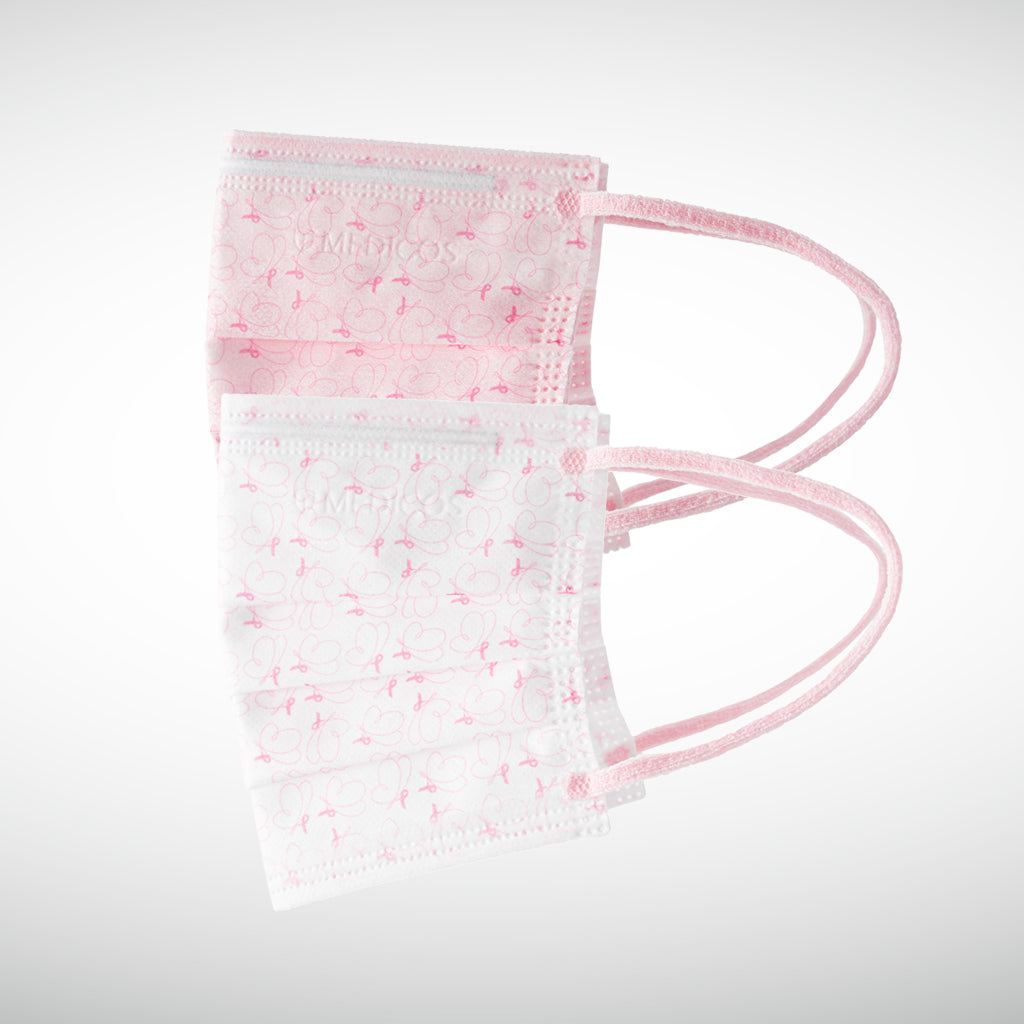 MEDICOS 4-ply HydroCharge ™ Surgical Face Mask - Regular Fit (Pink Ribbon) [20 pcs/box]