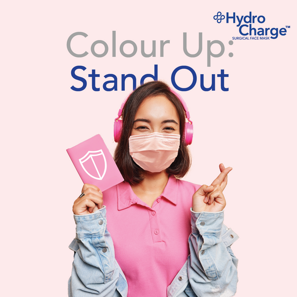 HydroCharge™ Regular Fit 4ply Surgical Face Mask (Duo Pink)