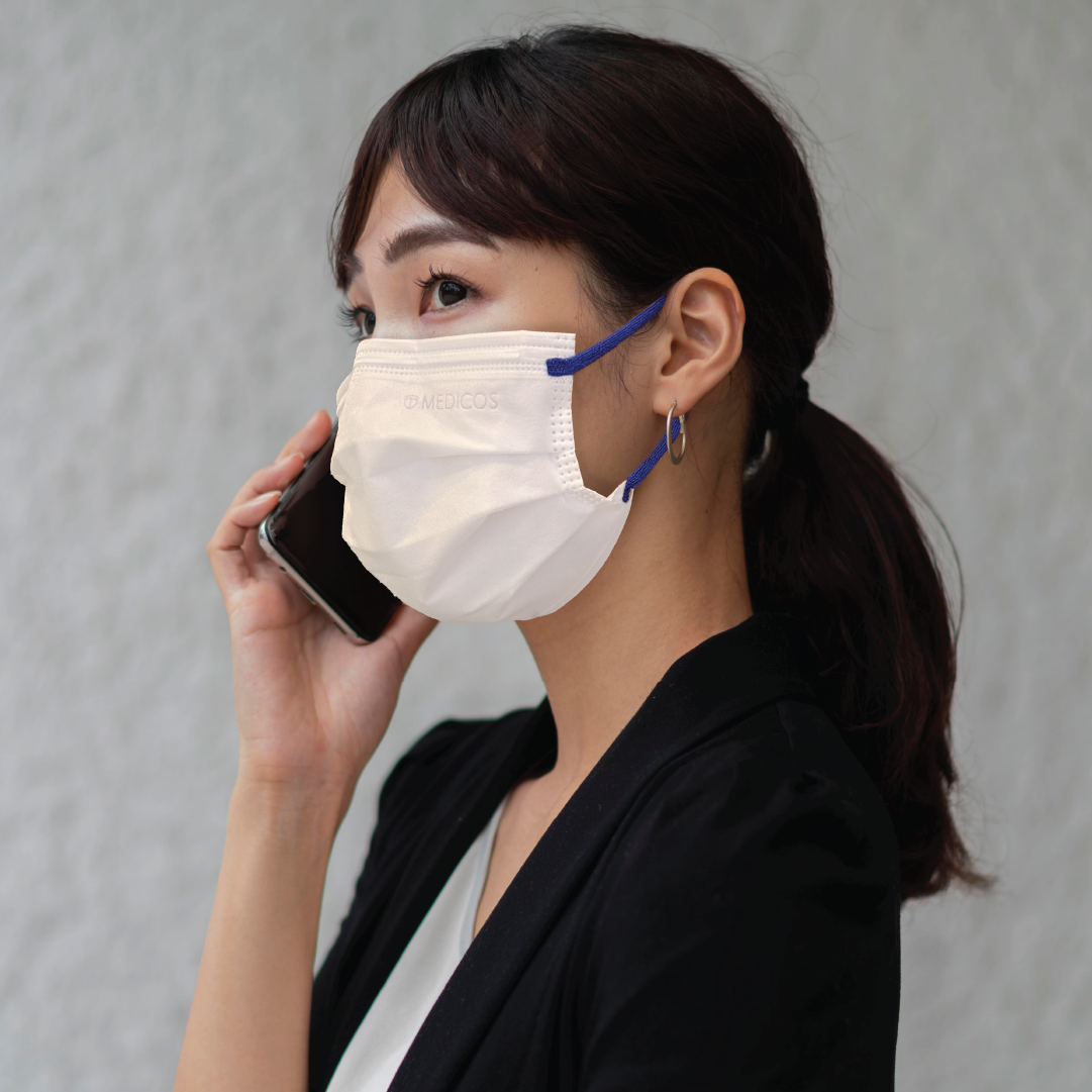 MEDICOS 4-ply HydroCharge™ Surgical Face Mask - Regular Fit