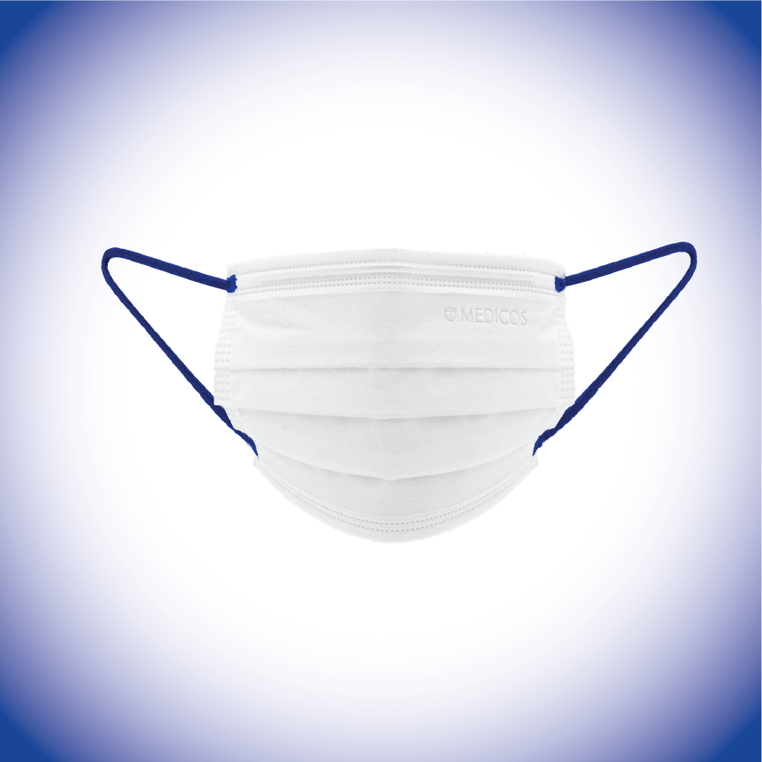 MEDICOS 4-ply HydroCharge™ Surgical Face Mask - Regular Fit