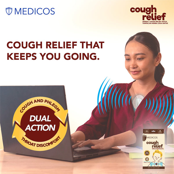 MEDICOS Cough Relief Herbal Patches [2 Boxes, 6 pcs/box]