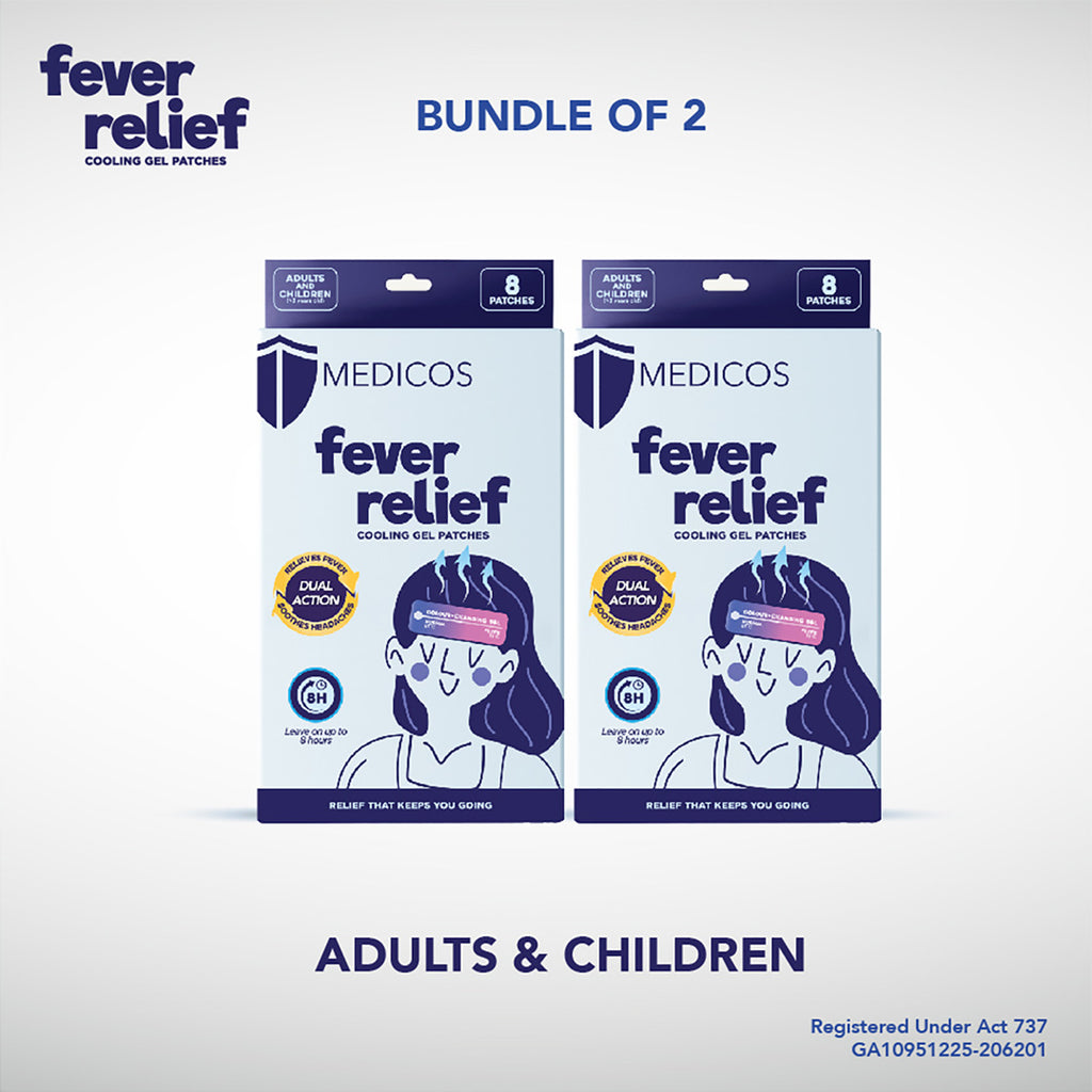 Twin Pack - MEDICOS Fever Relief Patch Adults & Children 8s