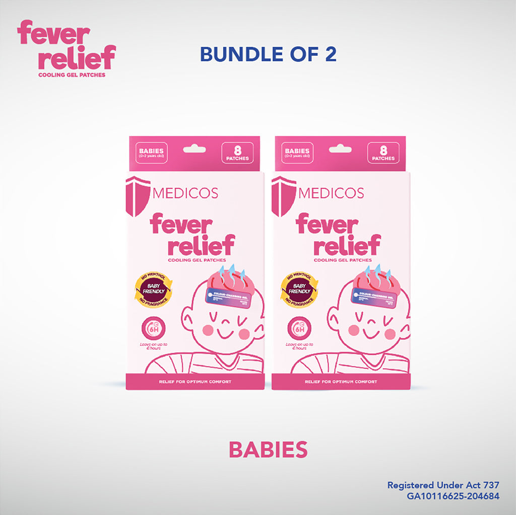 Twin Pack - MEDICOS Fever Relief Patch Babies 8s