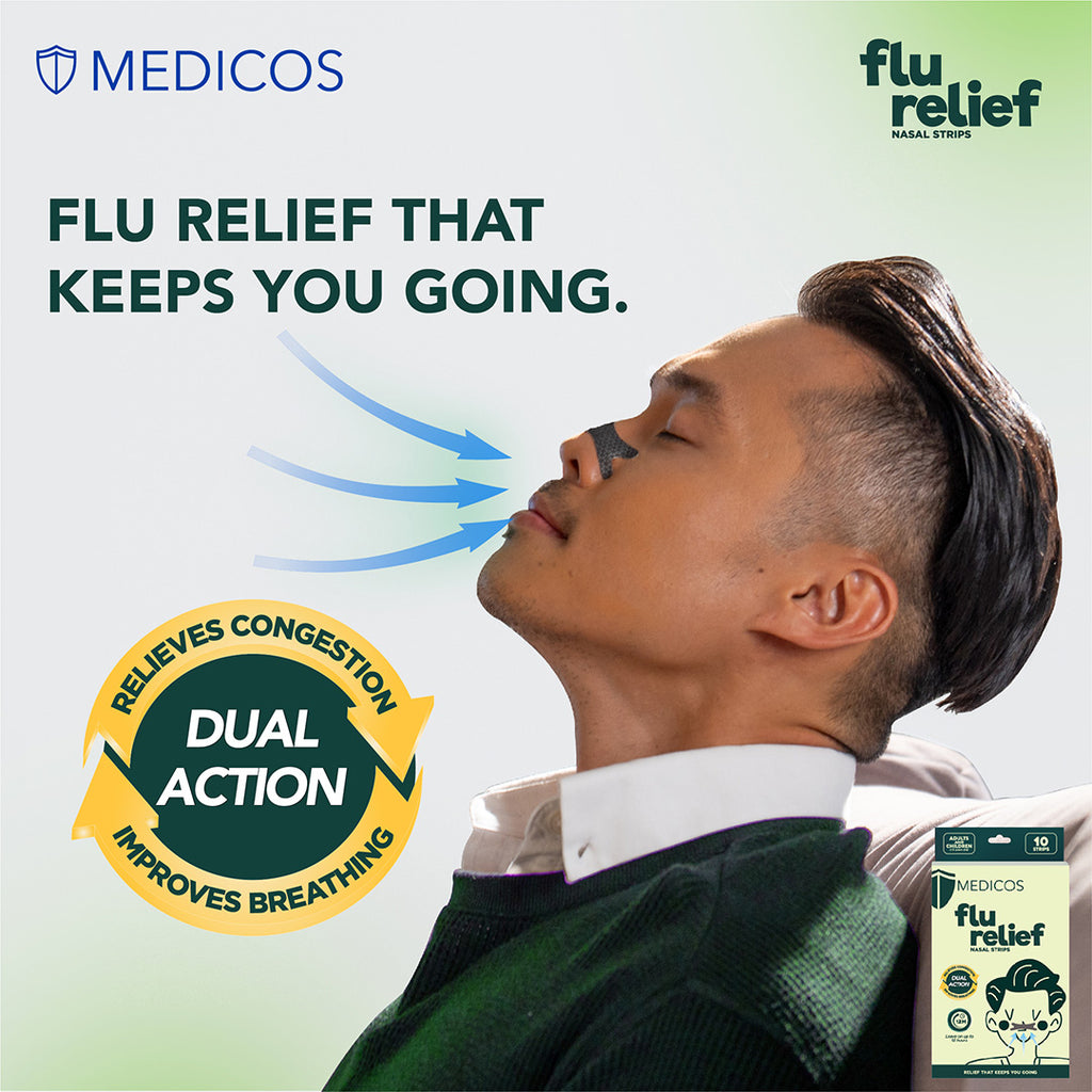 Free MEDICOS Flu Relief Nasal Strips [2 pcs/ pack]
