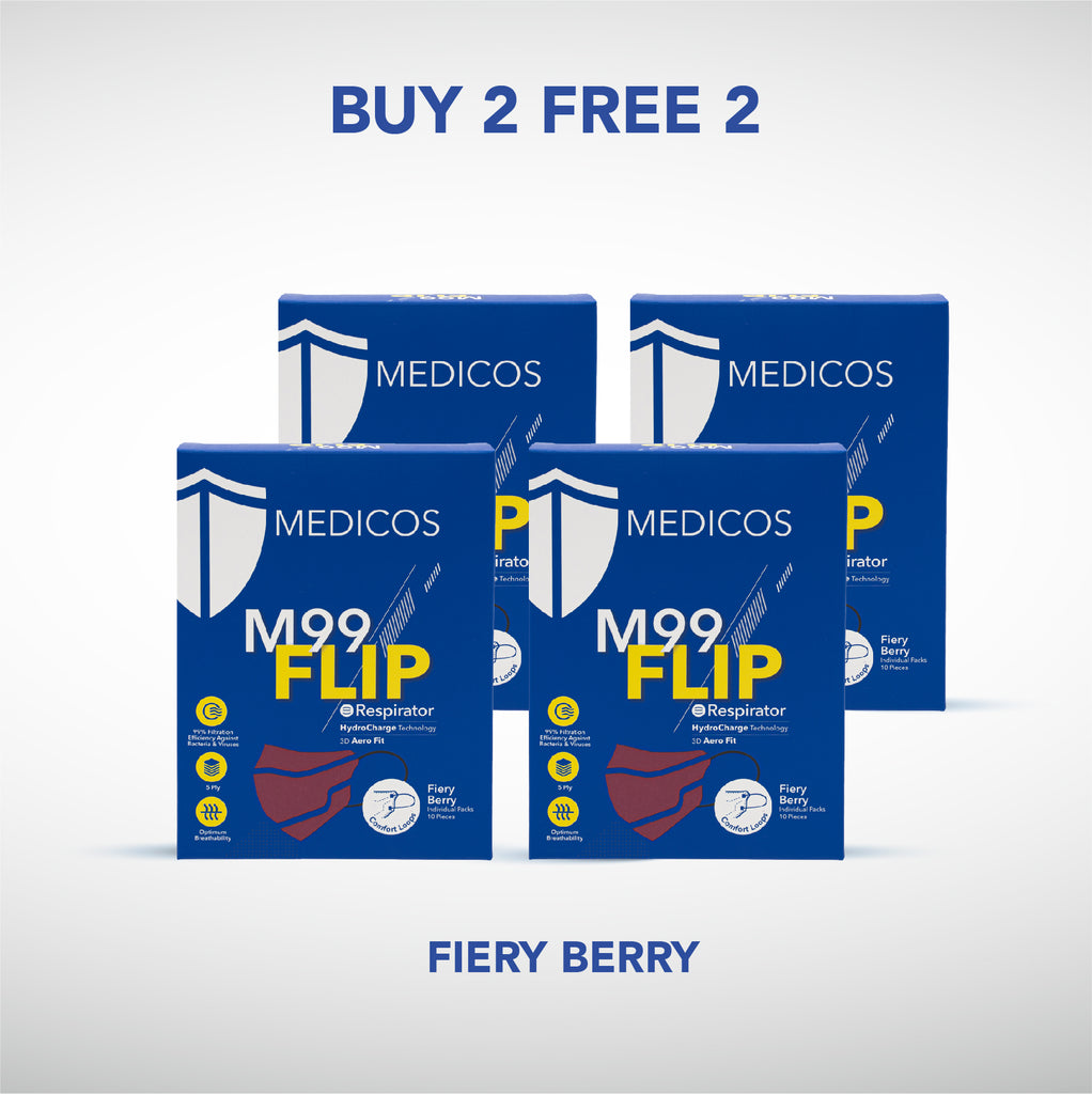 Buy 2 Free 2 - M99 FLIP Respirator (Fiery Berry)