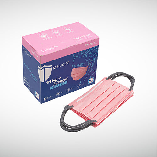 2nd 50% Off  - HydroCharge™ Regular Fit 4ply Surgical Face Mask (Cotton Pink)