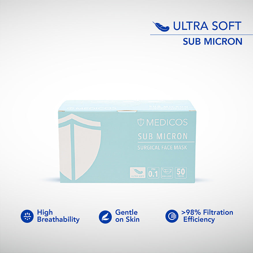 MEDICOS 4-ply Ultra Soft Surgical Face Mask - Adult