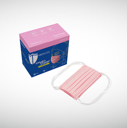 HydroCharge™ Hijab 4ply Surgical Face Mask (Cotton Pink)