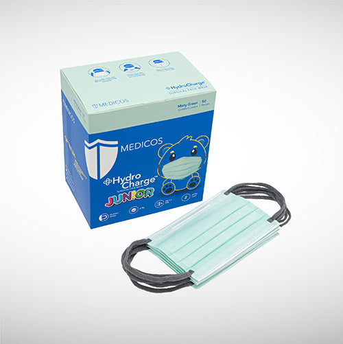 MEDICOS 4-ply HydroCharge™ Surgical Face Mask - Junior