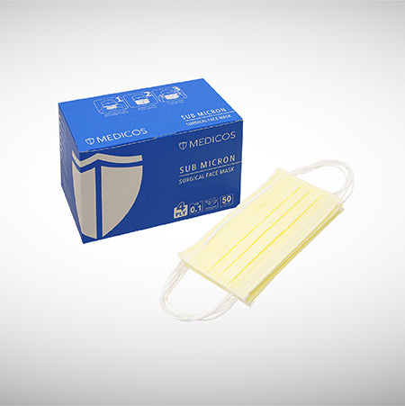 Limited Sub Micron Surgical Face Mask 4-ply ASTM Level 3 (Lemon Yellow)