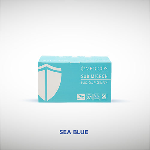 Ultra Soft 4-ply Sub Micron Surgical Face Mask (Sea Blue)