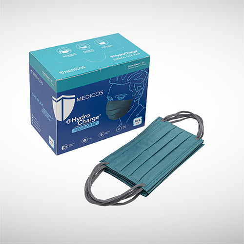 MEDICOS 4-ply HydroCharge™ Surgical Face Mask - Regular Fit