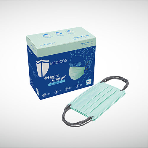 HydroCharge™ Regular Fit 4ply Surgical Face Mask (Minty Green)