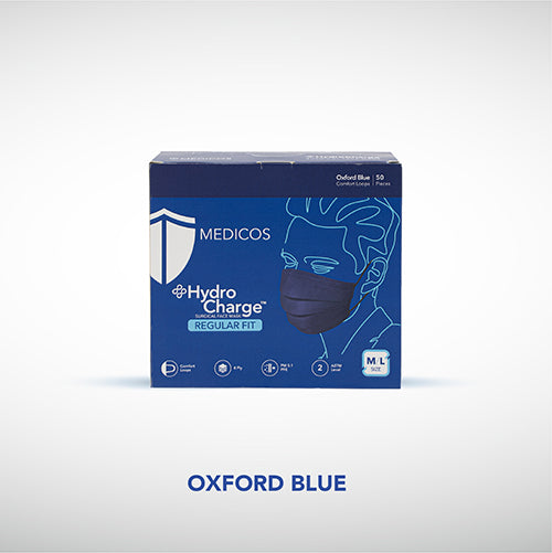 MEDICOS 4-ply HydroCharge™ Surgical Face Mask - Regular Fit