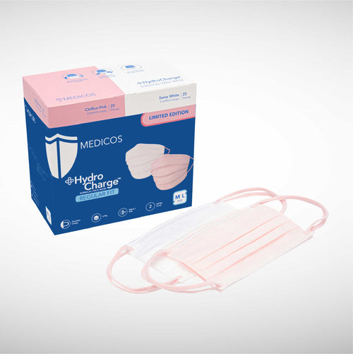 HydroCharge™ Regular Fit 4ply Surgical Face Mask (Duo Pink)