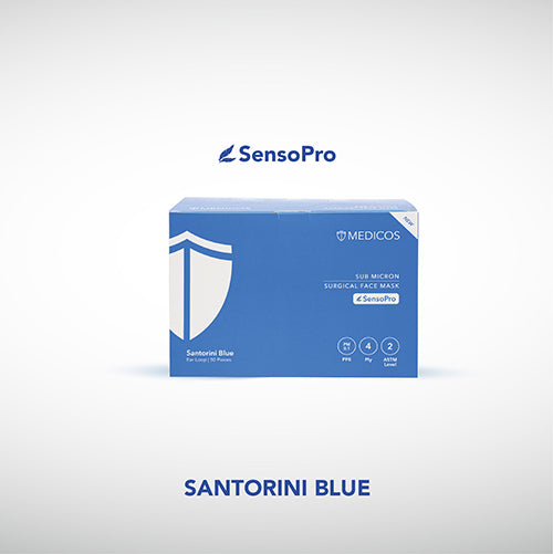 SensoPro Sub Micron Surgical Face Mask (Santorini Blue)