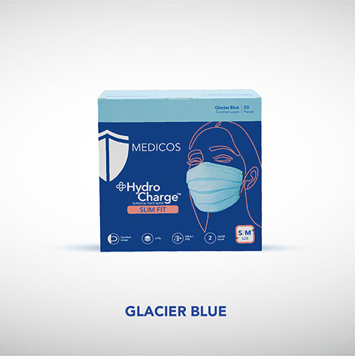 HydroCharge™ Slim Fit 4ply Surgical Face Mask (Glacier Blue)
