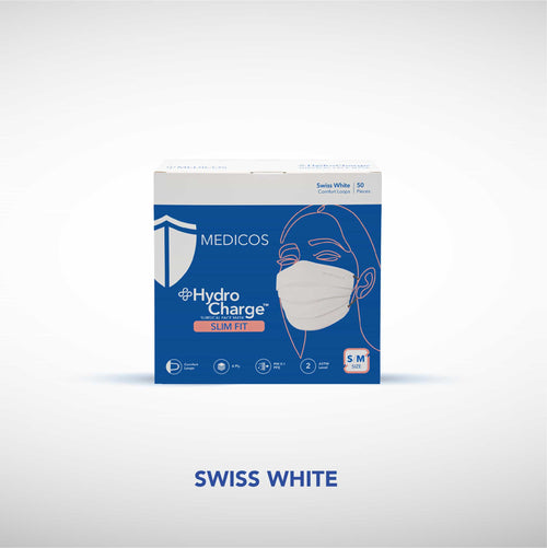 MEDICOS 4-ply HydroCharge™ Surgical Face Mask - Slim Fit
